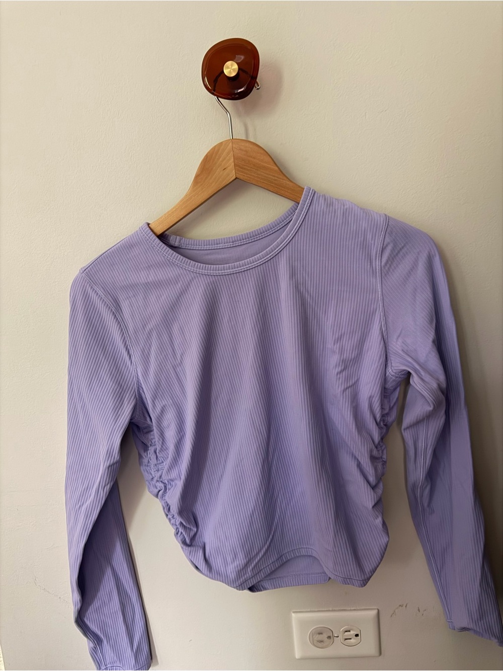 Lululemon Women's Lavender Long-Sleeve Ribbed Top